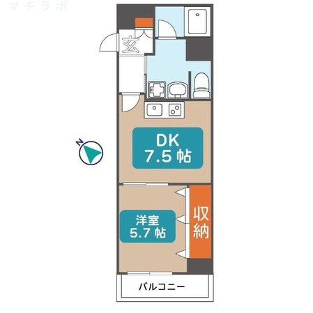 大曽根駅 徒歩4分 4階の物件間取画像